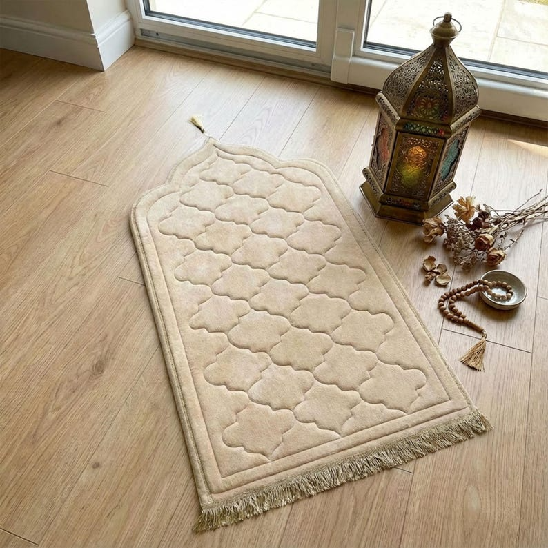 Luxury Beige Prayer Mat