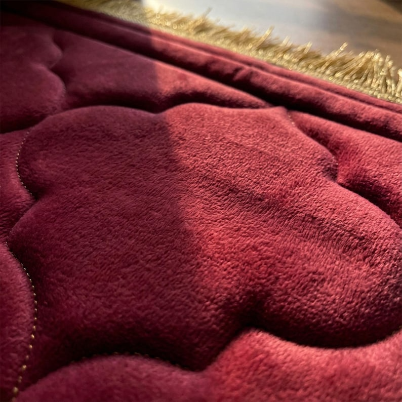Luxury Maroon Prayer Mat