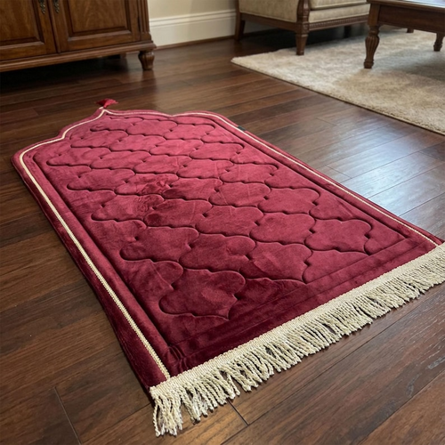 Luxury Maroon Prayer Mat