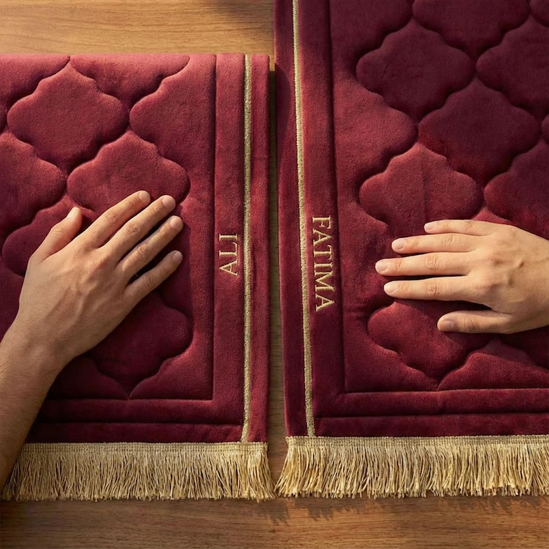 Luxury Maroon Prayer Mat