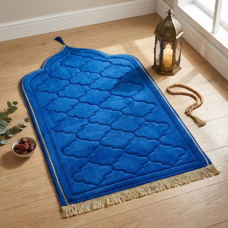 Luxury Royal Blue Prayer Mat