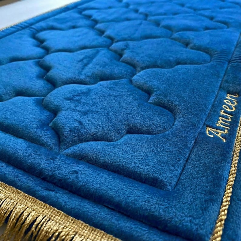 Luxury Royal Blue Prayer Mat